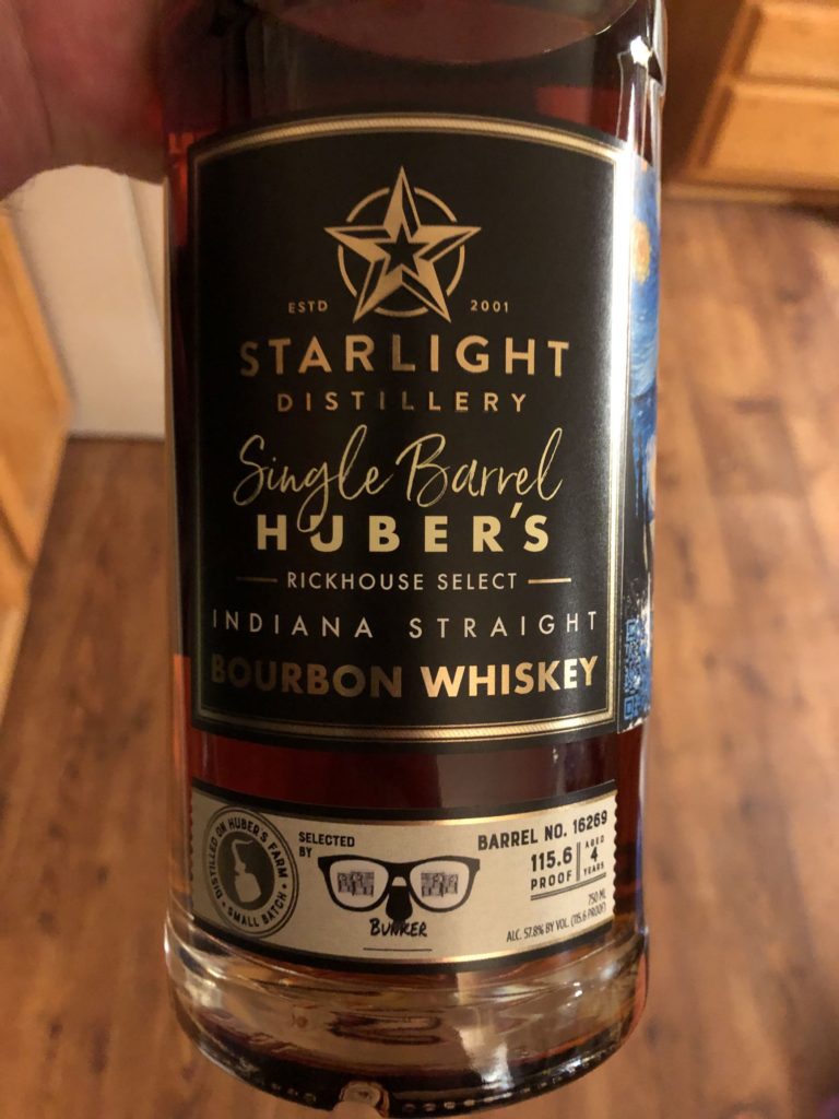 Starlight whiskey botttle